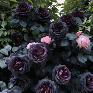 Роза Черная купить по цене от 450р. в интернет-магазине «Посадика» с доставкой почтой в в Вереяе и по всей России – [изображение №1].